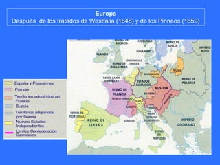 Europa
Después de los tratados de Westfalia (1648) y de los Pirineos (1659)
 