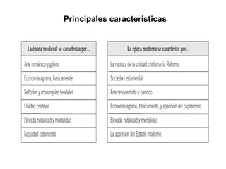 Principales características
 