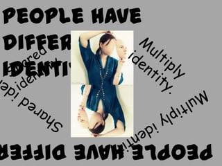 People have
different
identities.


People have diffe
 