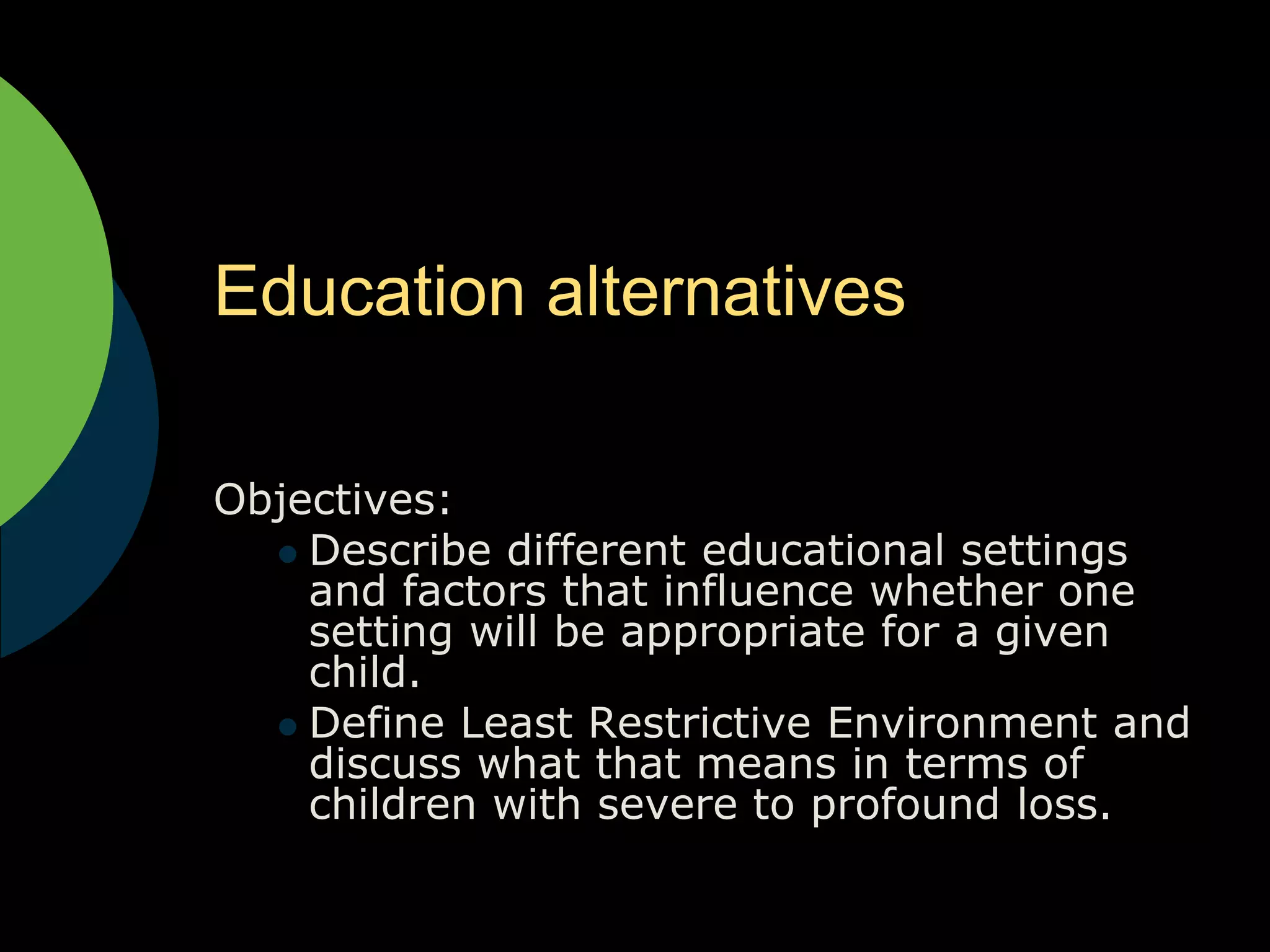 Education alternatives PPT