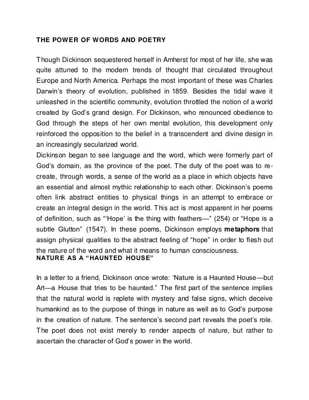 Emily dickinson exclusion analysis