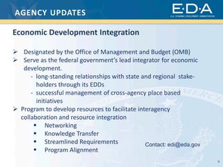 Economic Development Administration Update | PDF | Developmental Sites ...