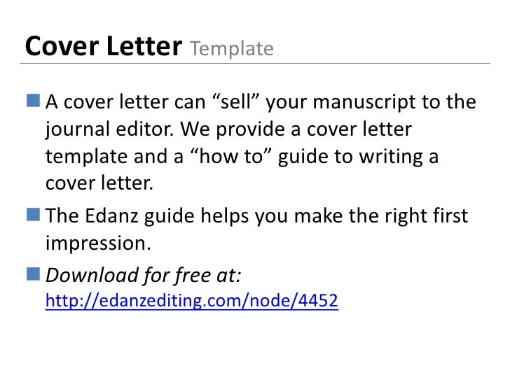 cover letter journal
