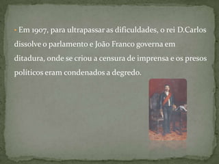   D. Manuel II, tinha a missão de “provar” que a monarquia devia continuar, mas fez exactamente o contrário, deixando  assim a história seguir o seu rumo.