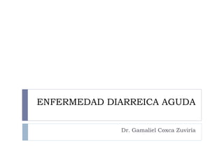 ENFERMEDAD DIARREICA AGUDA
Dr. Gamaliel Coxca Zuviría
 
