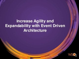 Increase Agility and
Expandability with Event Driven
Architecture
 