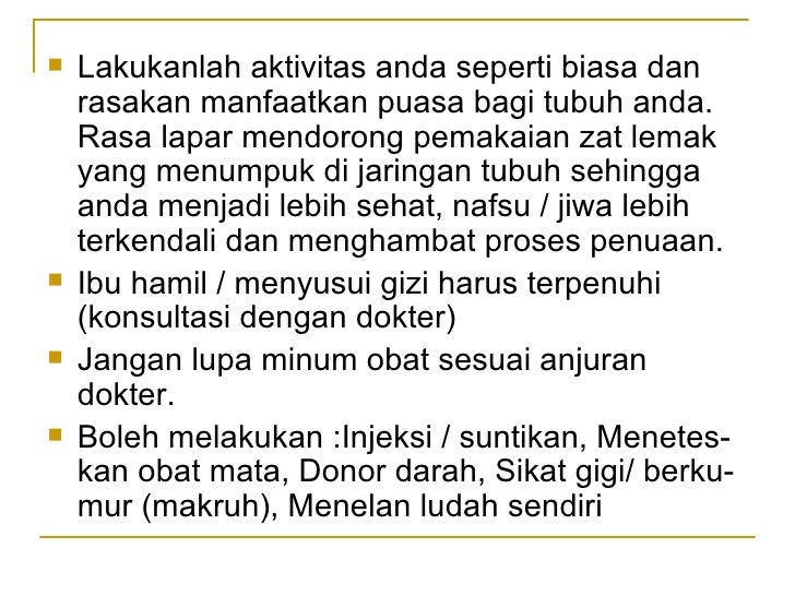 Puasa dan Kesehatan
