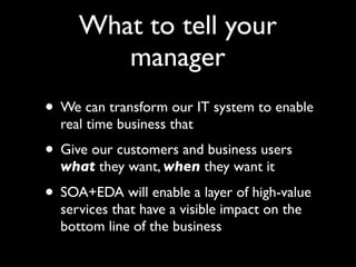 What to tell your
   manager
 