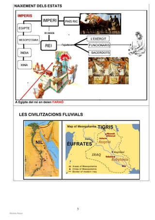 NAIXEMENT DELS ESTATS




     A Egipte del rei en deien FARAÓ



         LES CIVILITZACIONS FLUVIALS




                                       5
Montse Alsius
 
