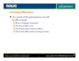 Learning Objectives
                As a result of this presentation, you will
                be able to learn:
         ...