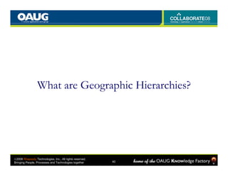 What are Geographic Hierarchies?




©2008 Rhapsody Technologies, Inc., All rights reserved.
                             ...