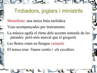 Poliphonic music Els inicis: Organum 