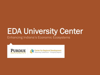 EDA University Center
Enhancing Indiana’s Economic Ecosystems
 