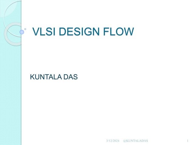 VLSI design flow EDA design ppt electronics eda design | PPT