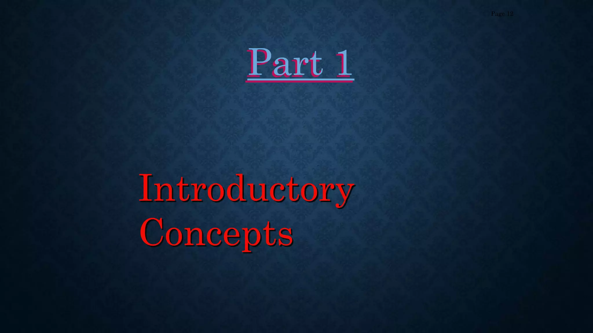 Introductory
Concepts
Part 1
Page 12
 