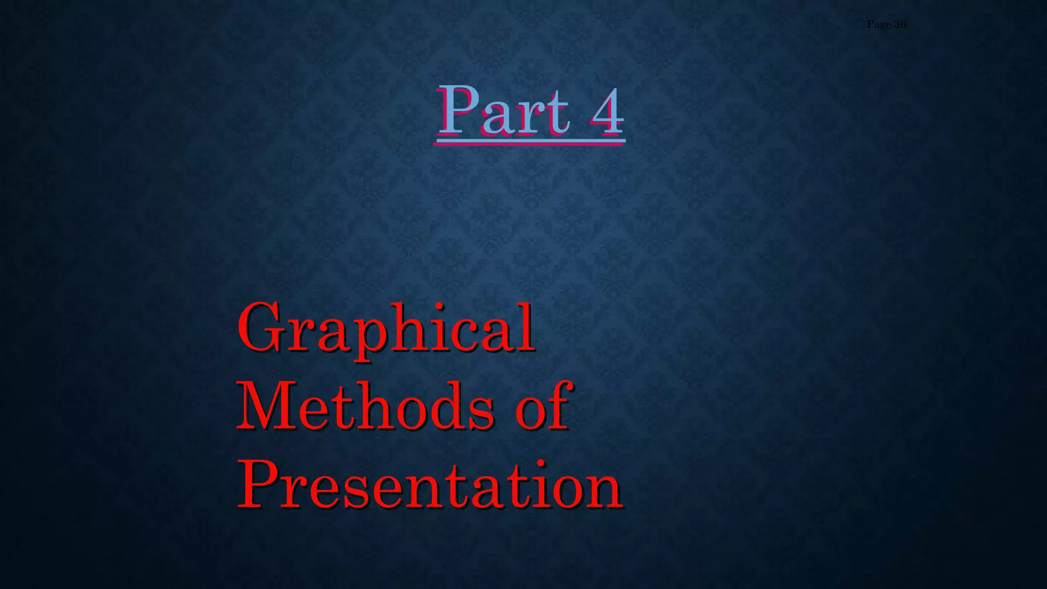 Graphical
Methods of
Presentation
Part 4
Page 36
 