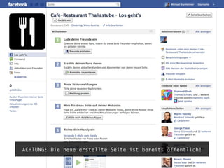 ACHTUNG: Die neue erstellte Seite ist bereits öffentlich!
                                                         die.socialisten.at
                                                 social network development
 