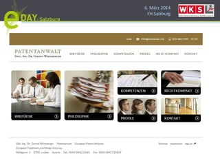 6. März 2014
FH Salzburg
 