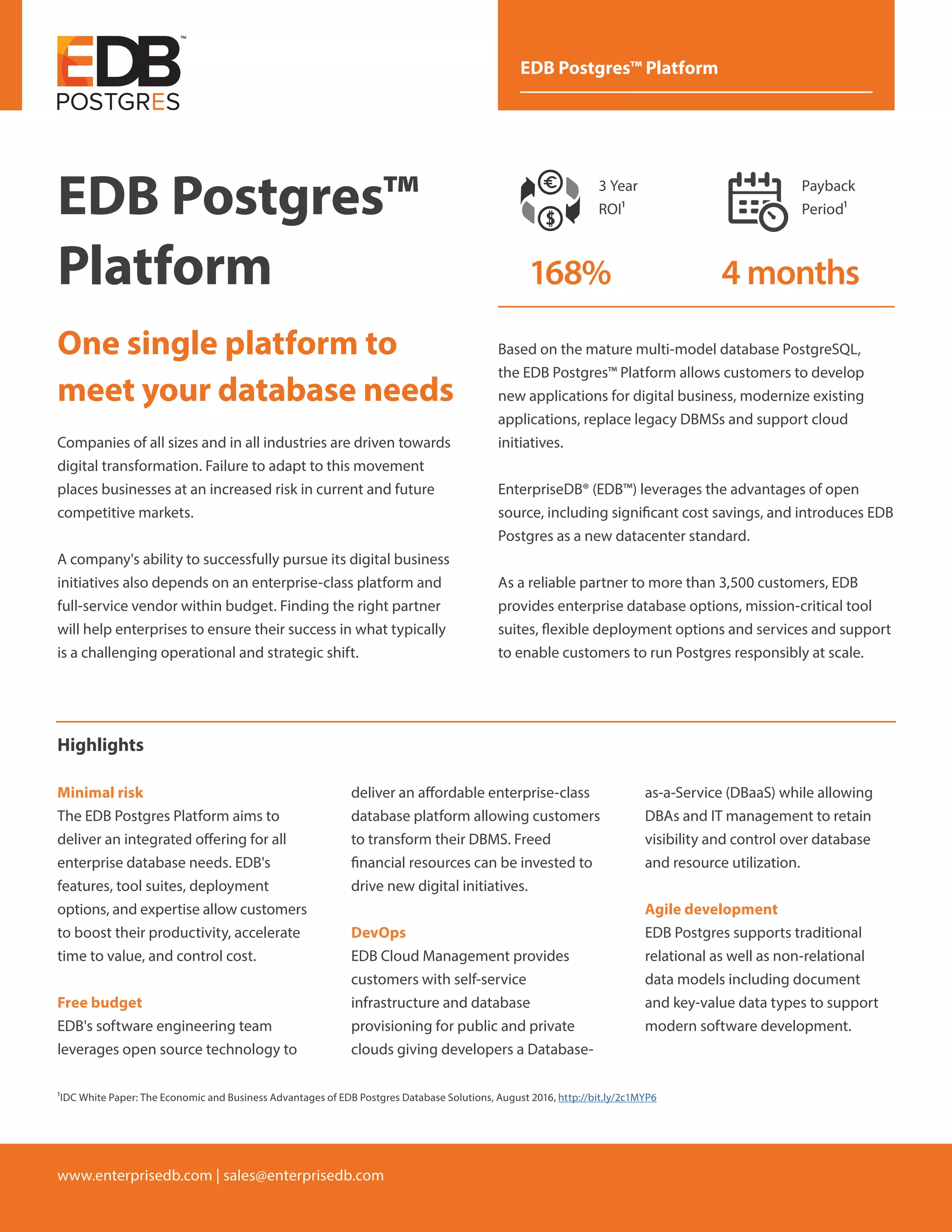 EDB Postgres Platform | PDF