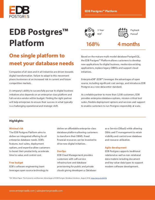 Edb Postgres Platform Edb Postgres Platform