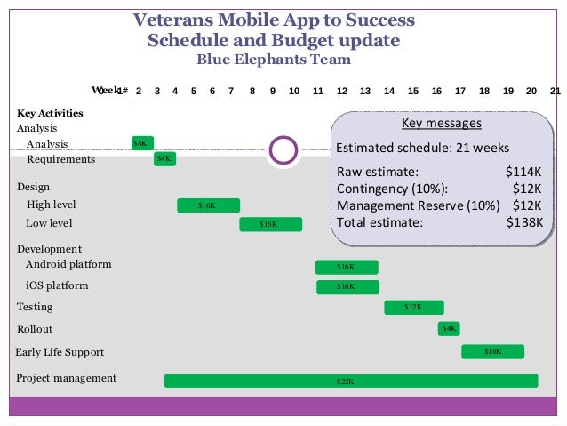 project schedule presentation