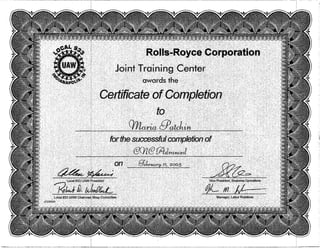 Advanced CNC certification