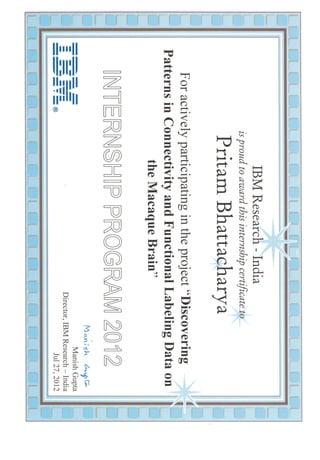 IBM Internship Certificate