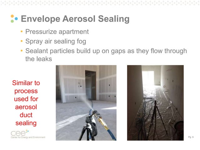 Using Aerosol Sealant to Reduce Multifamily Envelope Leakage | PPT