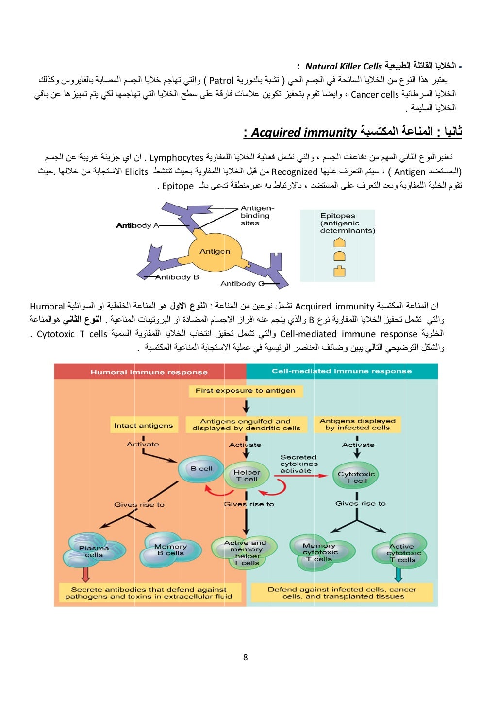  
‫لك‬
‫اقي‬
‫ث‬
Hum
‫مناعة‬
Cy.
‫وكذلك‬ ‫الفايروس‬
‫با‬ ‫عن‬ ‫تمييزھا‬
‫الجسم‬ ‫عن‬ ‫ريبة‬
‫خال‬ ‫من‬‫لھا‬.‫حيث‬
‫سوائلية...