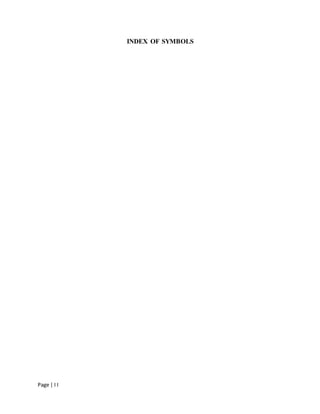 Page | I I
INDEX OF SYMBOLS
 