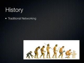 History
 Traditional Networking
 