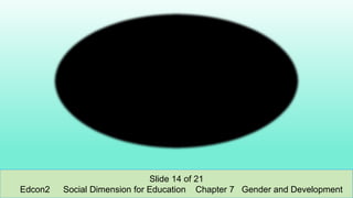 Slide 14 of 21
Edcon2 Social Dimension for Education Chapter 7 Gender and Development
 