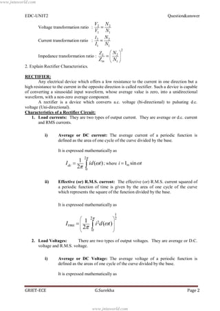 Edc unit 2 | PDF