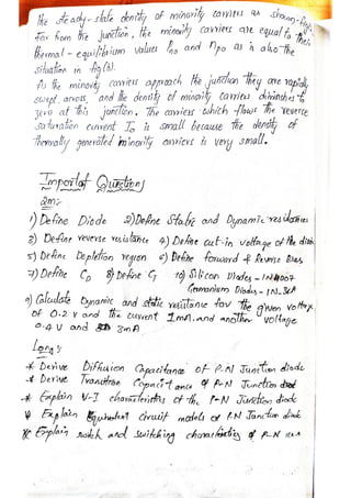ELECTRONIC DEVICES AND CIRCUITS NOTES PDF