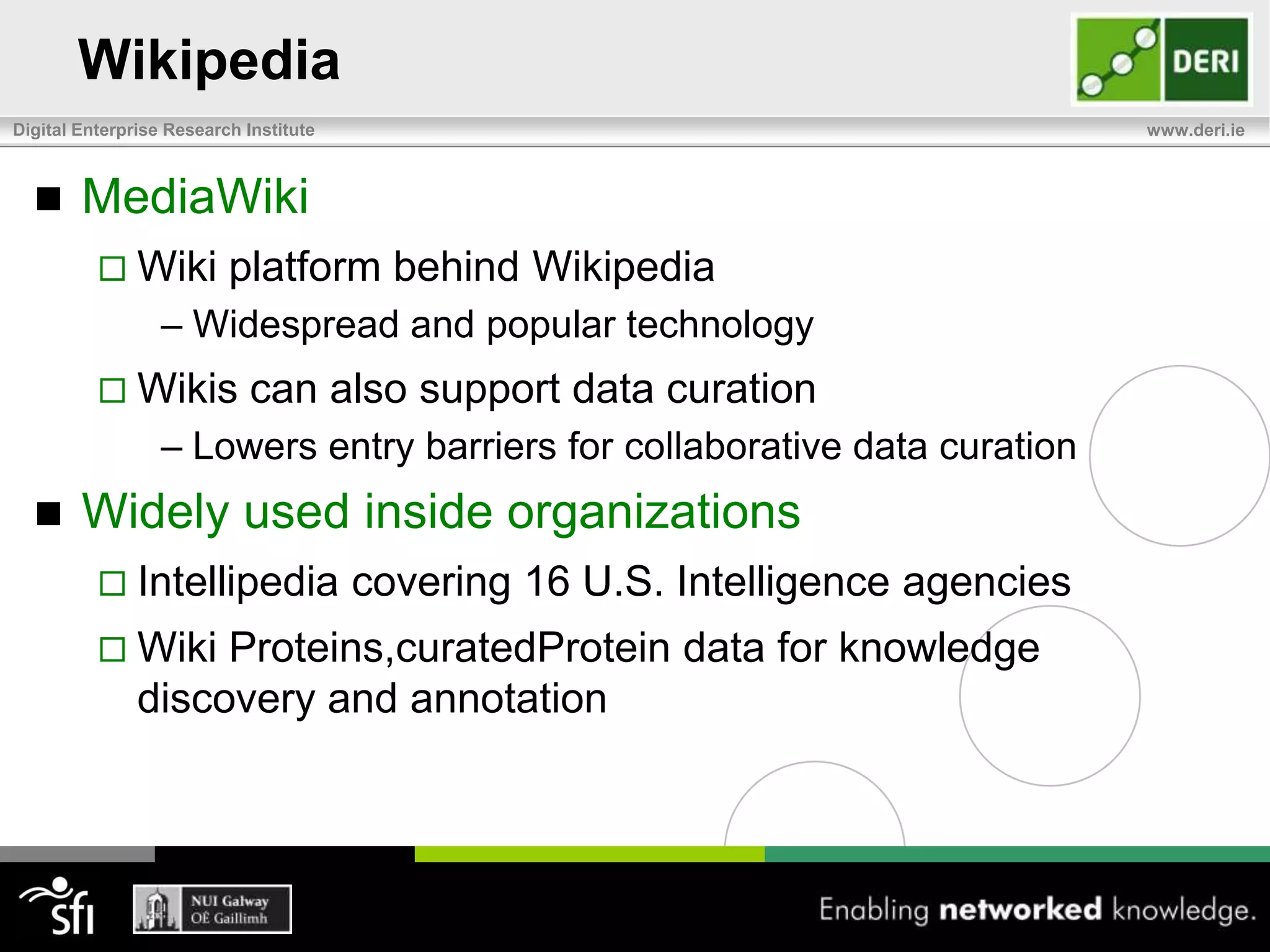 WikipediaThe World Largest Open Digital Curation Community