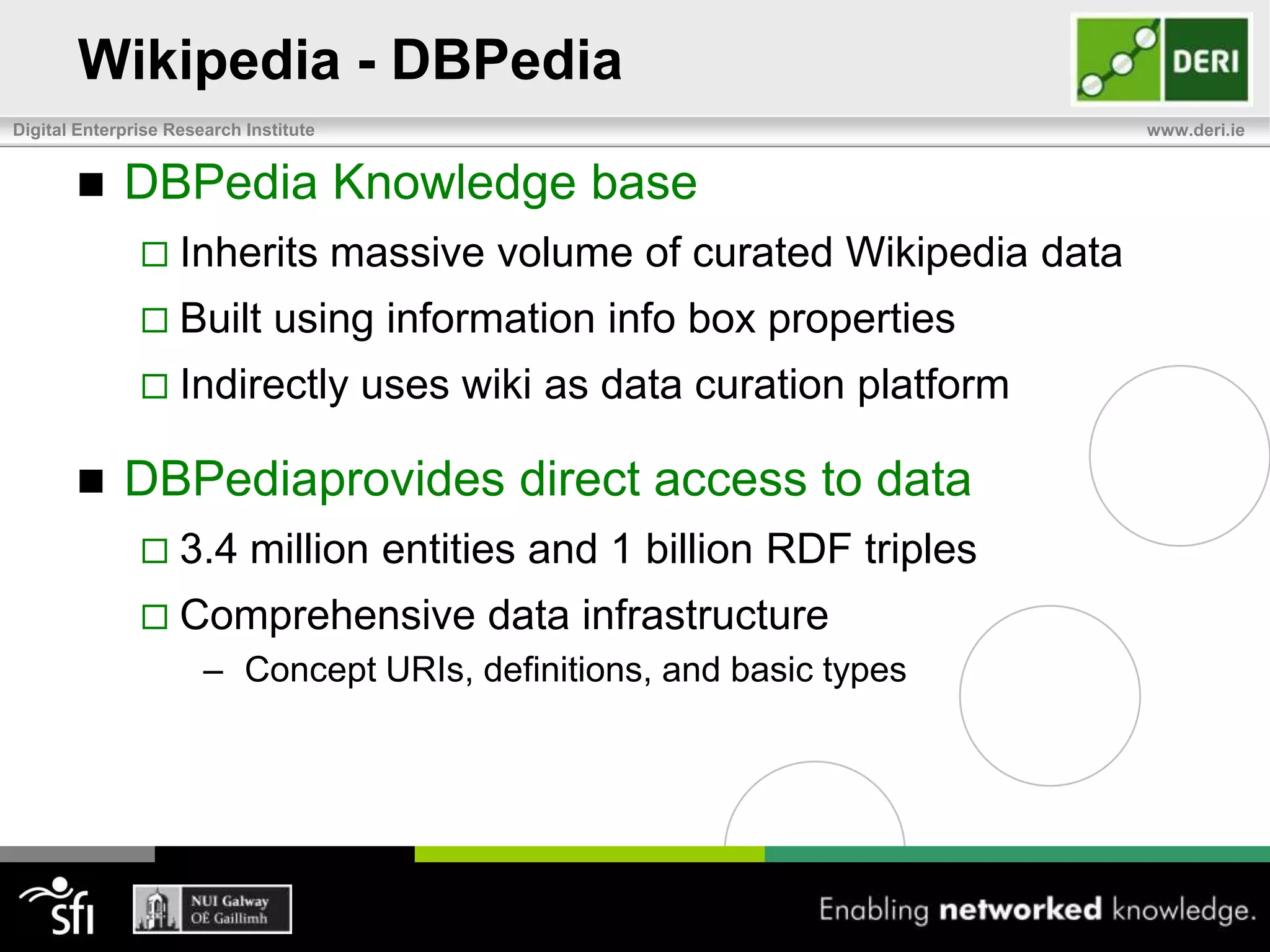 Wikipedia – Artifacts, Tools & Processes Wiki Article Editor (Tool)WYSIWYG or markup text editorTalk Pages (Tool)Public arena for discussions around Wikipedia resourcesWatchlists (Tool)Helps curators to actively monitor the integrity and quality of resources they contributePermission Mechanisms (Tool)Users with administrator status can perform critical actions such as remove pages and grant administrative permissions to new users