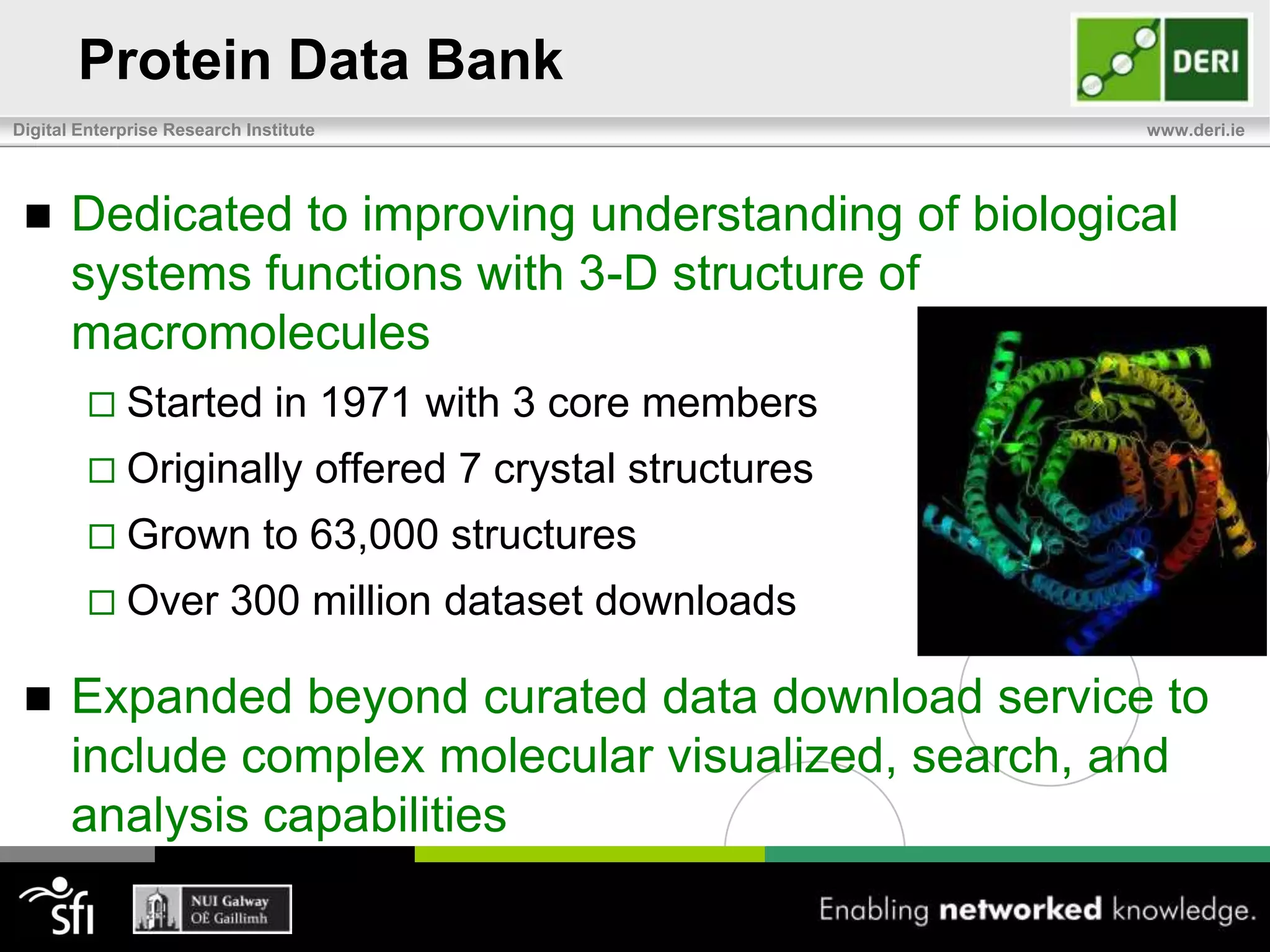 Thomson ReutersCuration processWorking over approximately 1000 data sourcesAutomatic tools provide first level triage and classificationRefined by intervention of human curatorsCurator is a domain specialistEmploys thousands of curators
