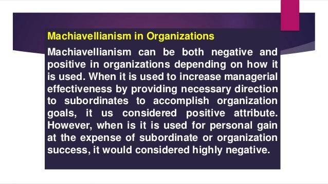 Machiavellian Concepts
