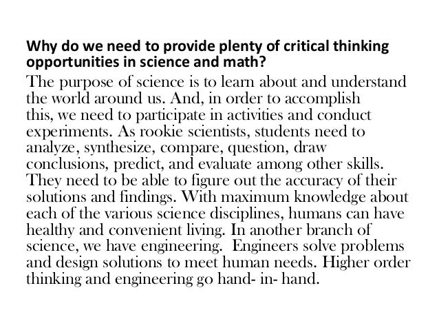 Benefits of critical thinking picture