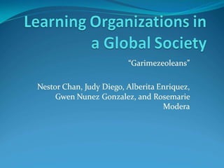 Edd8510 Learning Organizations In A Global Society