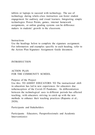 Signature Assignment Example For Ed EDD9953 Signature Assignment | DOCX