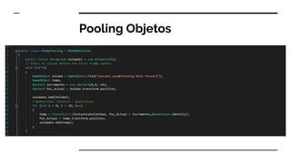 Pooling Objetos
 