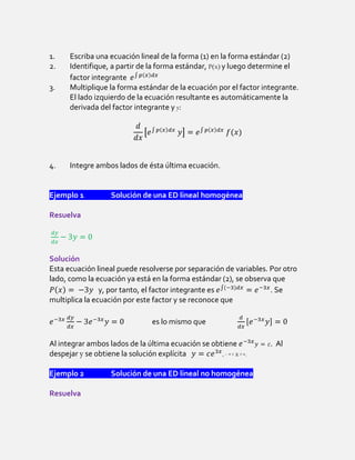 ED de primer orden
