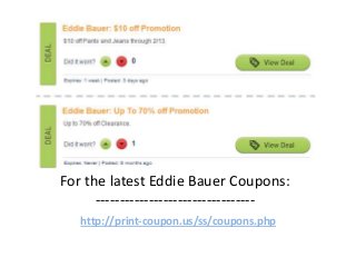 Printable coupon eddie bauer