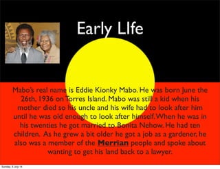 Eddie Mabo | PPT | Free Download