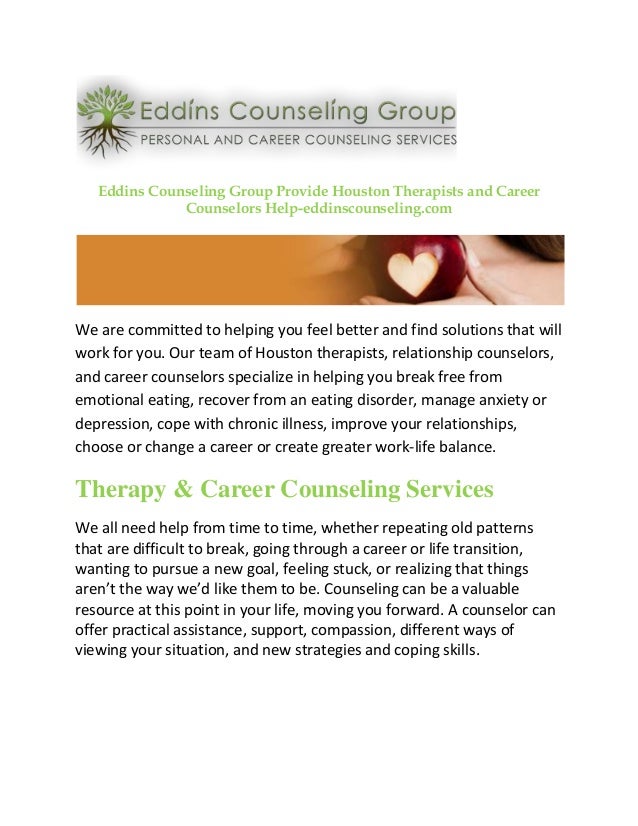 Eddins Counseling Group Provide Houston Therapists and Career