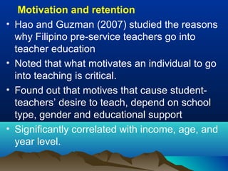 Factors in Teacher Retention in Malawi | PPT