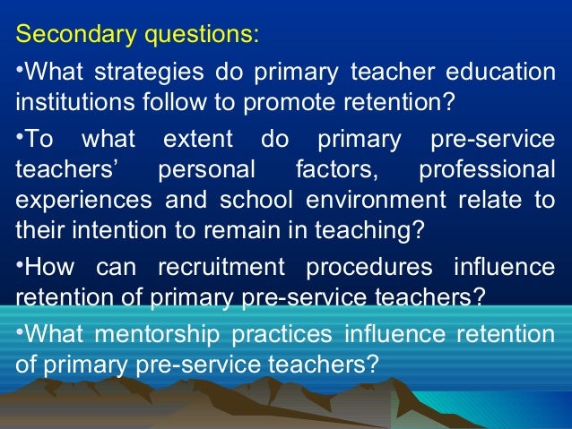 Dissertation on teacher retention