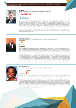 2015 Annual Africa Enterprise Development & Entrepreneurship Investment ...