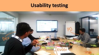 User analytics based testing
 
